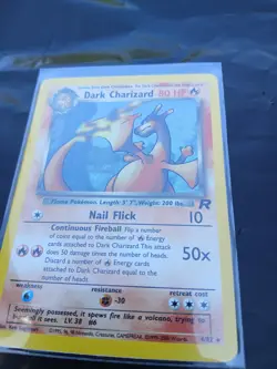*clean* Dark Charizard 4/82 Team Rocket Holo Pokemon Card ~ LP/MP - Image 2