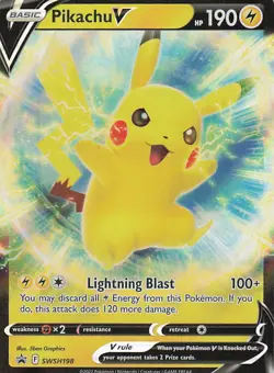 Pikachu V - Holo Promo SWSH: Sword & Shield Promo Cards SWSH198 NM - Image 1