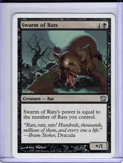 Swarm of Rats #166 Uncommon 9th Edition Regular MTG LP - Image 1
