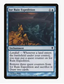 MTG Ior Ruin Expedition #49 Zendikar (ZEN) Magic Card in Protective Sleeve - Image 1