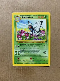 Butterfree 34/130 Base Set 2 - Uncommon Pokemon Card - EXCELLENT - Image 1