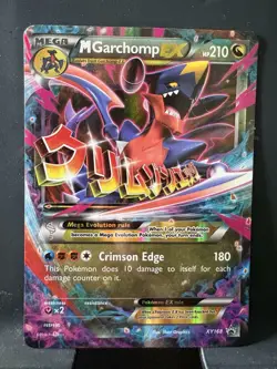 Pokemon TCG M Garchomp EX Promo Holo Mega XY168 210 HP 2016 EN - Image 1