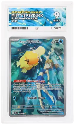 Misty's Psyduck Illustration Rare 193/182 Pokemon Destined Rivals ACE 9 - Image 1