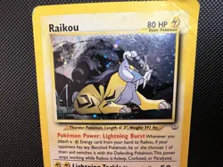 Pokemon TCG Raikou 13/64 Neo Revelation Holo Rare Heavily Played Damaged HP DMG - Image 3