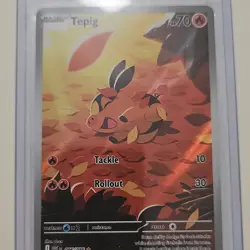 Pokemon TCG Tepig 096/086 Sv: White Flare Illustration Rare Full Art Holo - Image 1