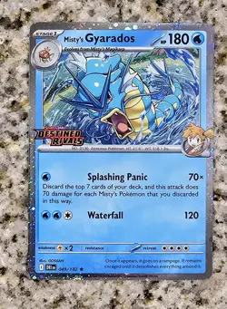 Pokemon Misty's Gyarados 049/182 [STAMPED] Destined Rivals EN 🌀Cosmic🌀Holo NM - Image 1