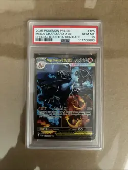 MEGA CHARIZARD X EX Graded PSA 10 / 2025 POKEMON SPECIAL ILLUSTRATION RARE #125 - Image 1