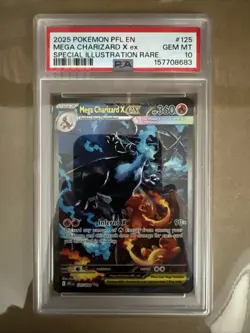 MEGA CHARIZARD X EX Graded PSA 10 / 2025 POKEMON SPECIAL ILLUSTRATION RARE #125 - Image 2