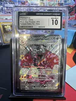 Charizard EX Pokemon 2024 black star promo – #074 Paldean Fates Tin – Holo - Image 1