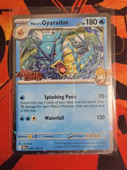 Pokemon Misty's Gyarados 049/182 Pre Release STAMPED Promo Destined Rivals NM - Image 1