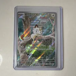 Pokemon Meowth 106/091 Paldean Fates Illustration Rare Full Art Holo 2024 - Image 1