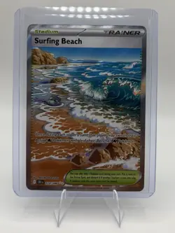 Pokemon Surfing Beach 114/086 Trainer Stadium Holo Chaos Rising - Image 1