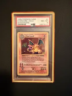 Pokemon Charizard Holo Rare Shadowless Base Set #4 PSA 8 - Image 3