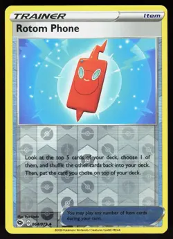 Rotom Phone 064/073 Uncommon Champion's Path Pokemon Reverse Holo Lightly Played - Image 1