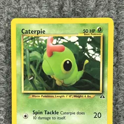 VTG Pokemon Neo Discovery Caterpie 53/75 Common NM Grass - Image 3
