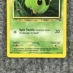 VTG Pokemon Neo Discovery Caterpie 53/75 Common NM Grass - Image 4