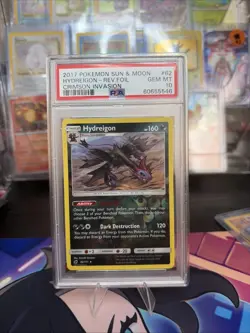 2017 Sun And Moon Hydreigon Reverse Holo Psa 10 Crimson Invasion Pokemon TCG - Image 1