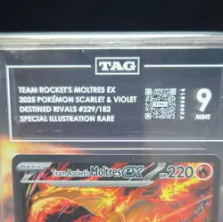 TAG 9 Team Rocket's Moltres ex 229/182 Destined Rivals SIR Holo - Image 3
