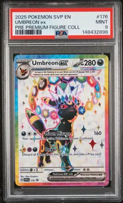 2025 POKEMON SVP EN-SV BLACK STAR PROMO #176 UMBREON EX PSA 9 - Image 1