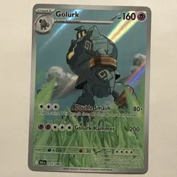 Pokemon TCG Golurk - Illustration Rare SV: Black Bolt 123/086 NM Holo - Image 1