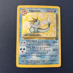 Pokemon TCG Vaporeon Jungle 12/64 Holo Unlimited Holo Rare - Image 1
