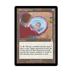 WOTC MtG Urza's Destiny Scrying Glass (R) (Foil) VG+ - Image 1