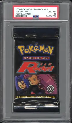 PSA 10 Pokemon Team Rocket 1st Edition Booster Pack Jessie & James Art Sealed - Image 1