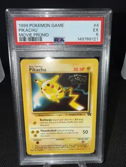1999 Pokemon Game Movie Promo #4 Pikachu PSA 5 - Image 1
