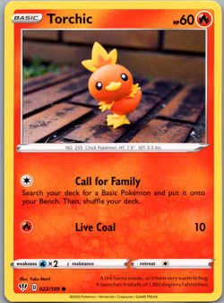 Torchic Common SWSH03: Darkness Ablaze 022/189 NM - Pokemon TCG! - Image 1