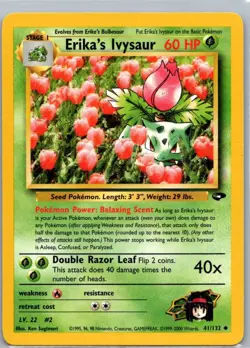 Pokemon TCG Erikas Ivysaur 41/132 Gym Challenge LP - Image 1