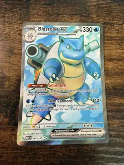 Blastoise EX 184/165 Full Art Scarlet & Violet 151 Pokemon TCG MINT NM - Image 1