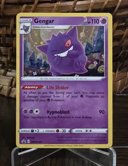 Pokemon Gengar SWSH052 Sword & Shield Black Star Promo Holo - LP - Image 1