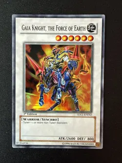 Gaia Knight The Force of Earth 5DS1-EN042 1st Ed Super Rare - Image 1