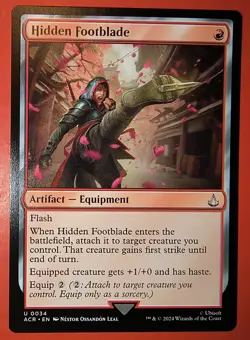 MAGIC, MTG: HIDDEN FOOTBLADE/ACR /UNCOMMON #0034/ NM, REGULAR FINISH - Image 1