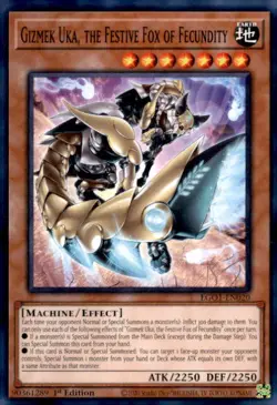 Egyptian God Deck: Obelisk #EGO1-EN020 Gizmek Uka, the Festive Fox of Fecundity - Image 1