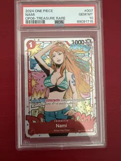 2024 One Piece Wings Of The Captain Nami Treasure Rare #ST01-007 PSA 10 GEM MINT - Image 1