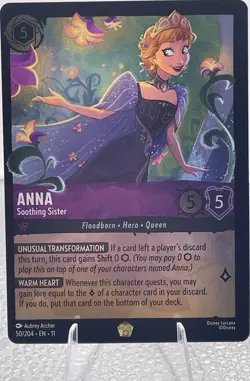 Disney Lorcana Anna - Soothing Sister 50/204 Winterspell Legendary Foil - Image 1