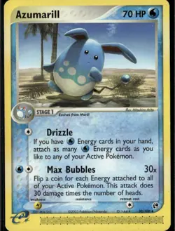 Azumarill Uncommon Sandstorm 30/100 Water Pokemon Card - Image 1