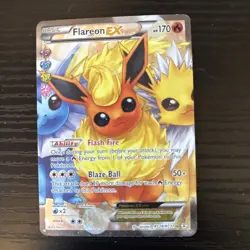 Flareon EX RC28/32 Full Art Ultra Rare Generations: Radiant Collection Holo Card - Image 1