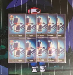 Ten x Red Bull DON!! Card One Piece Double Don Event Promos Full Playset! - Image 1