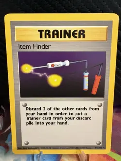 Pokemon TCG Item Finder 74/102 Base Set Unlimited LP+ Trainer Card WOTC 1999 - Image 1