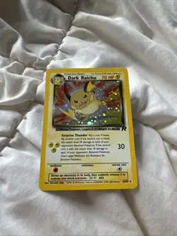 Dark Raichu Pokemon Card Unlimited Holo Secret Rare Team Rocket 83/82 - Image 1