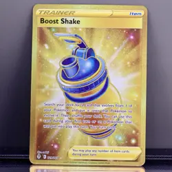 Boost Shake 229/203 Evolving Skies Gold Secret Rare Pokemon Card NM - Image 1