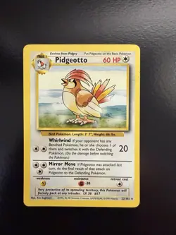 Pokemon TCG Pidgeotto Base Set, Unlimited Rare Card 22/102 - Image 1