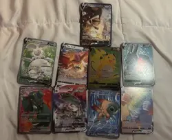 Pokemon TCG Holo/Foil V VMAX Full Art Lot 8 Cards - Rayquaza VMAX Pikachu - Image 1
