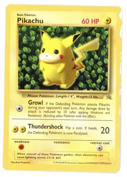 1999 Pokemon Card Ivy Pikachu CoroCoro Comics Glossy Grey Star Promo - Image 1