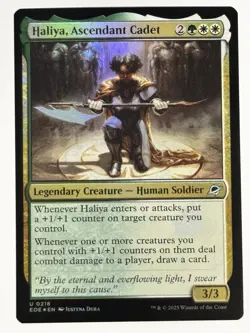 Haliya, Ascendant Cadet FOIL Edge of Eternities 218 NM Magic MTG - Image 1