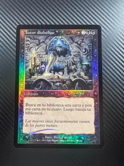 2001 MTG Odyssey - DIABOLIC TUTOR (Spanish Foil) - #129 - NM+ Unplayed - Image 1