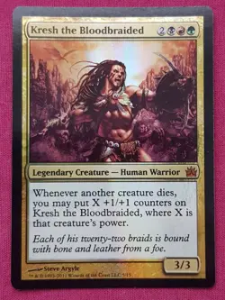 Magic The Gathering FROM THE VAULT LEGENDS FOIL KRESH THE BLOODBRAIDED FTV MTG - Image 1