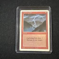 ***Unlimited Lightning Bolt*** MTG Unlimited Magic LP Excellent Cond Vintage - Image 1